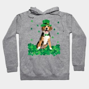 Beagle Leprechaun Lucky Shamrock St Patricks Day Hoodie